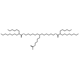 ((4-Acetamidobutyl)azanediyl)bis(hexane-6,1-diyl) bis(2-hexyldecanoate)结构式