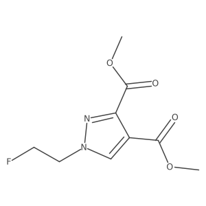 Dimethyl 1-(2-fluoroethyl)-1H-pyrazole-3,4-dicarboxylate结构式