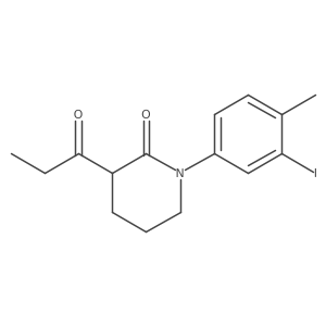 1-(3-Iodo-4-methylphenyl)-3-propanoylpiperidin-2-one Structure