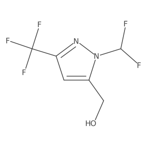 (1-(difluoromethyl)-3-(trifluoromethyl)-1H-pyrazol-5-yl)methanol结构式