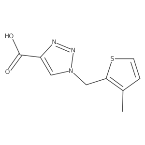 1-((3-methylthiophen-2-yl)methyl)-1H-1,2,3-triazole-4-carboxylic acid结构式