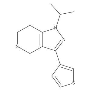 1-Isopropyl-3-(thiophen-3-yl)-1,4,6,7-tetrahydrothiopyrano[4,3-c]pyrazole Structure