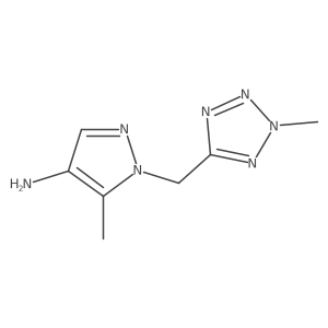 5-methyl-1-[(2-methyl-2H-1,2,3,4-tetrazol-5-yl)methyl]-1H-pyrazol-4-amine Structure