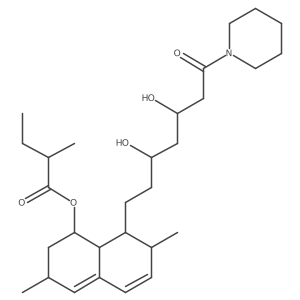(1S,3R,7S,8S,8aR)-8-[(3R,5R)-3,5-Dihydroxy-7-oxo-7-(1-piperidinyl)heptyl]-1,2,3,7,8,8a-hexahydro-3,7-dimethyl-1-naphthalenyl (2S)-2-methylbutanoate Structure