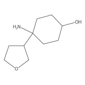 4-Amino-4-(oxolan-3-yl)cyclohexan-1-ol Structure