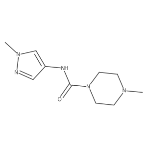 4-methyl-N-(1-methyl-1H-pyrazol-4-yl)piperazine-1-carboxamide结构式