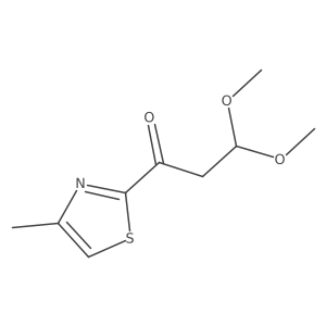 3,3-Dimethoxy-1-(4-methyl-1,3-thiazol-2-yl)propan-1-one结构式