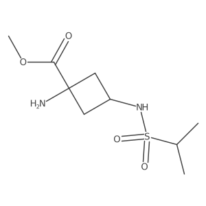 Methyl 1-amino-3-(propane-2-sulfonamido)cyclobutane-1-carboxylate Structure