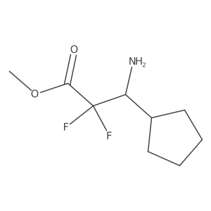 Methyl 3-amino-3-cyclopentyl-2,2-difluoropropanoate Structure