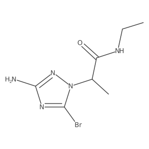 2-(3-amino-5-bromo-1H-1,2,4-triazol-1-yl)-N-ethylpropanamide结构式