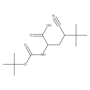 2-{[(Tert-butoxy)carbonyl]amino}-4-cyano-5,5-dimethylhexanoic acid结构式
