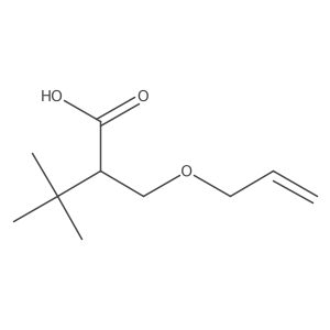 3,3-Dimethyl-2-(prop-2-enoxymethyl)butanoic acid结构式