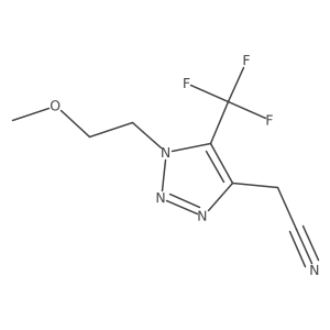 2-[1-(2-methoxyethyl)-5-(trifluoromethyl)-1H-1,2,3-triazol-4-yl]acetonitrile Structure