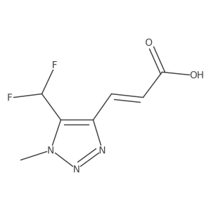 (2E)-3-[5-(difluoromethyl)-1-methyl-1H-1,2,3-triazol-4-yl]prop-2-enoic acid Structure
