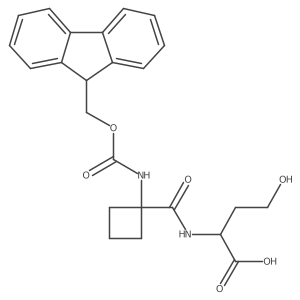 (2S)-2-{[1-({[(9H-fluoren-9-yl)methoxy]carbonyl}amino)cyclobutyl]formamido}-4-hydroxybutanoic acid结构式