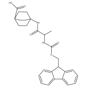 4-[(2R)-2-({[(9H-fluoren-9-yl)methoxy]carbonyl}amino)propanamido]bicyclo[2.2.2]octane-1-carboxylic acid Structure
