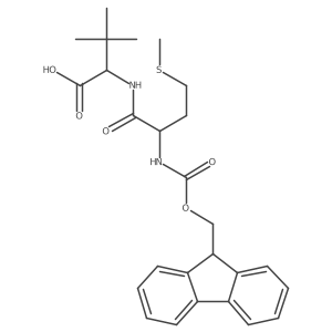 (2R)-2-[(2S)-2-({[(9H-fluoren-9-yl)methoxy]carbonyl}amino)-4-(methylsulfanyl)butanamido]-3,3-dimethylbutanoic acid Structure