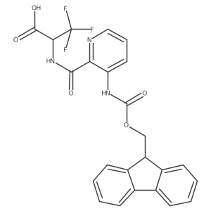 2-{[3-({[(9H-fluoren-9-yl)methoxy]carbonyl}amino)pyridin-2-yl]formamido}-3,3,3-trifluoropropanoic acid Structure