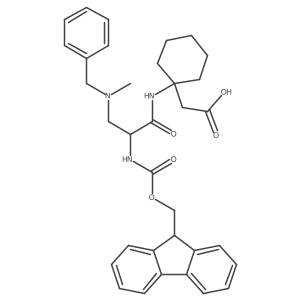 2-(1-{3-[benzyl(methyl)amino]-2-({[(9H-fluoren-9-yl)methoxy]carbonyl}amino)propanamido}cyclohexyl)acetic acid Structure