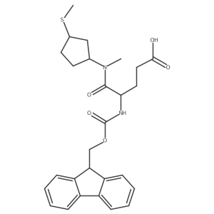 4-({[(9H-fluoren-9-yl)methoxy]carbonyl}amino)-4-{methyl[3-(methylsulfanyl)cyclopentyl]carbamoyl}butanoic acid Structure