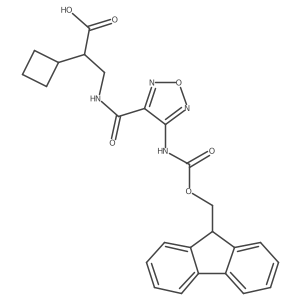 2-cyclobutyl-3-{[4-({[(9H-fluoren-9-yl)methoxy]carbonyl}amino)-1,2,5-oxadiazol-3-yl]formamido}propanoic acid结构式