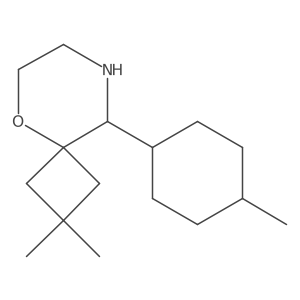 2,2-Dimethyl-9-(4-methylcyclohexyl)-5-oxa-8-azaspiro[3.5]nonane结构式