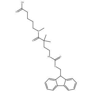 5-[4-({[(9H-fluoren-9-yl)methoxy]carbonyl}amino)-N,2,2-trimethylbutanamido]pentanoic acid Structure