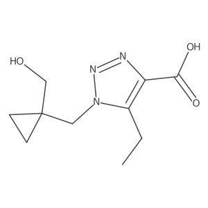 5-Ethyl-1-{[1-(hydroxymethyl)cyclopropyl]methyl}-1h-1,2,3-triazole-4-carboxylic acid结构式