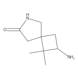 2-Amino-1,1-dimethyl-6-azaspiro[3.4]octan-7-one Structure