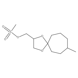 {8-Methyl-1,4-dioxaspiro[4.6]undecan-2-yl}methyl methanesulfonate Structure