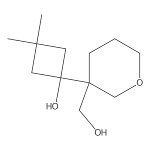 1-[3-(Hydroxymethyl)oxan-3-yl]-3,3-dimethylcyclobutan-1-ol Structure