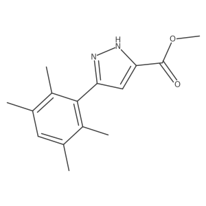 5-(2,3,5,6-Tetramethylphenyl)-1H-pyrazole-3-carboxylic acid methyl ester结构式