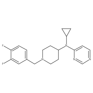 N-cyclopropyl-N-{1-[(3,4-difluorophenyl)methyl]piperidin-4-yl}pyrimidin-4-amine结构式