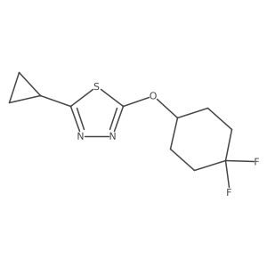 2-Cyclopropyl-5-[(4,4-difluorocyclohexyl)oxy]-1,3,4-thiadiazole结构式