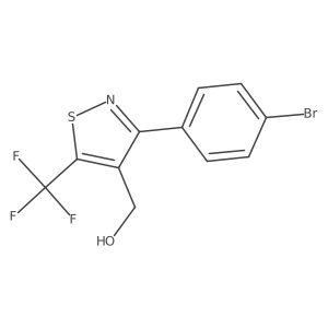 (3-(4-Bromophenyl)-5-(trifluoromethyl)isothiazol-4-YL)methanol Structure