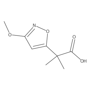 2-(3-Methoxy-1,2-oxazol-5-yl)-2-methylpropanoic acid结构式