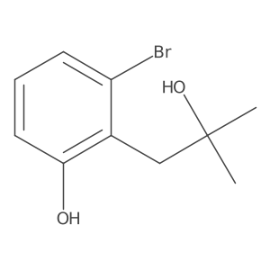 3-Bromo-2-(2-hydroxy-2-methylpropyl)phenol Structure