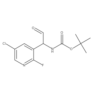 tert-butyl N-[1-(5-chloro-2-fluoropyridin-3-yl)-2-oxoethyl]carbamate结构式