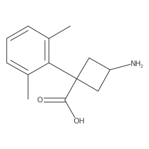 3-Amino-1-(2,6-dimethylphenyl)cyclobutane-1-carboxylic acid结构式