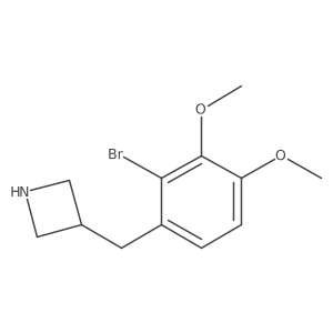3-[(2-Bromo-3,4-dimethoxyphenyl)methyl]azetidine Structure