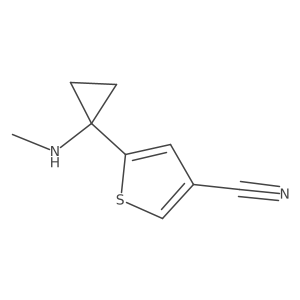 5-[1-(Methylamino)cyclopropyl]thiophene-3-carbonitrile Structure