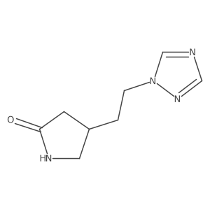 4-[2-(1H-1,2,4-triazol-1-yl)ethyl]pyrrolidin-2-one Structure