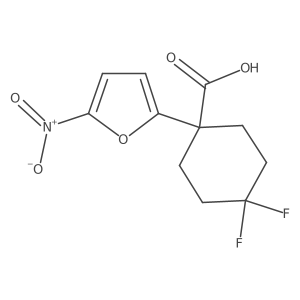 4,4-Difluoro-1-(5-nitrofuran-2-yl)cyclohexane-1-carboxylic acid Structure