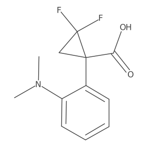 1-[2-(Dimethylamino)phenyl]-2,2-difluorocyclopropane-1-carboxylic acid Structure