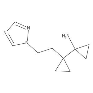 1-{1-[2-(1H-1,2,4-triazol-1-yl)ethyl]cyclopropyl}cyclopropan-1-amine结构式