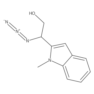 2-azido-2-(1-methyl-1H-indol-2-yl)ethan-1-ol结构式