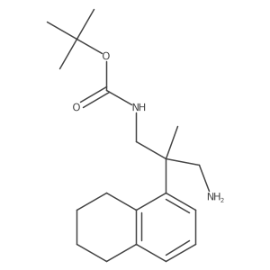 tert-butyl N-[3-amino-2-methyl-2-(5,6,7,8-tetrahydronaphthalen-1-yl)propyl]carbamate结构式