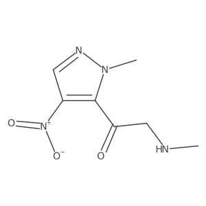 1-(1-methyl-4-nitro-1H-pyrazol-5-yl)-2-(methylamino)ethan-1-one Structure