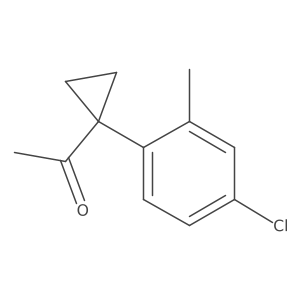 1-[1-(4-Chloro-2-methylphenyl)cyclopropyl]ethan-1-one Structure