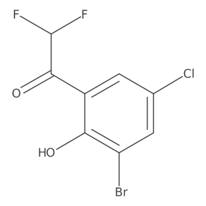 1-(3-Bromo-5-chloro-2-hydroxyphenyl)-2,2-difluoroethan-1-one结构式
